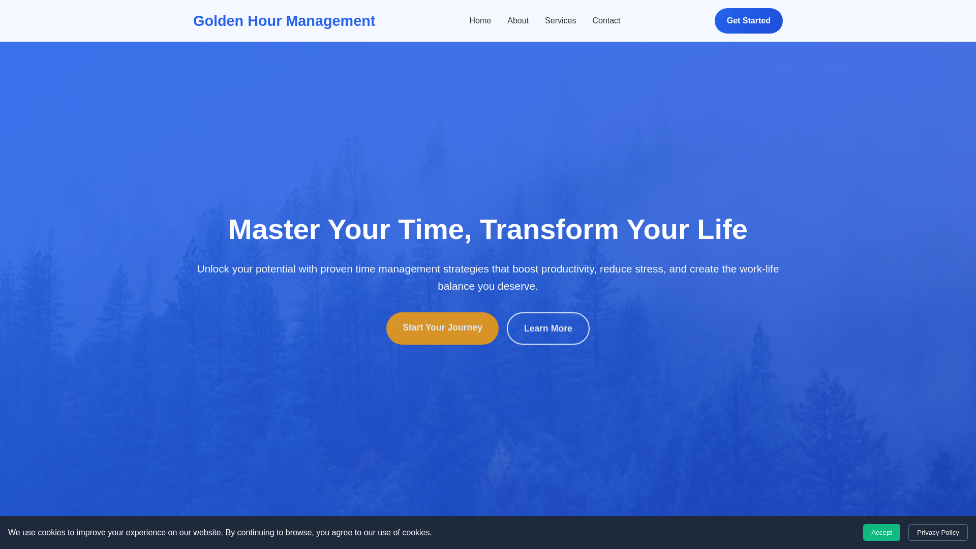 website screenshot of https://goldenhourmanagement.cyou/