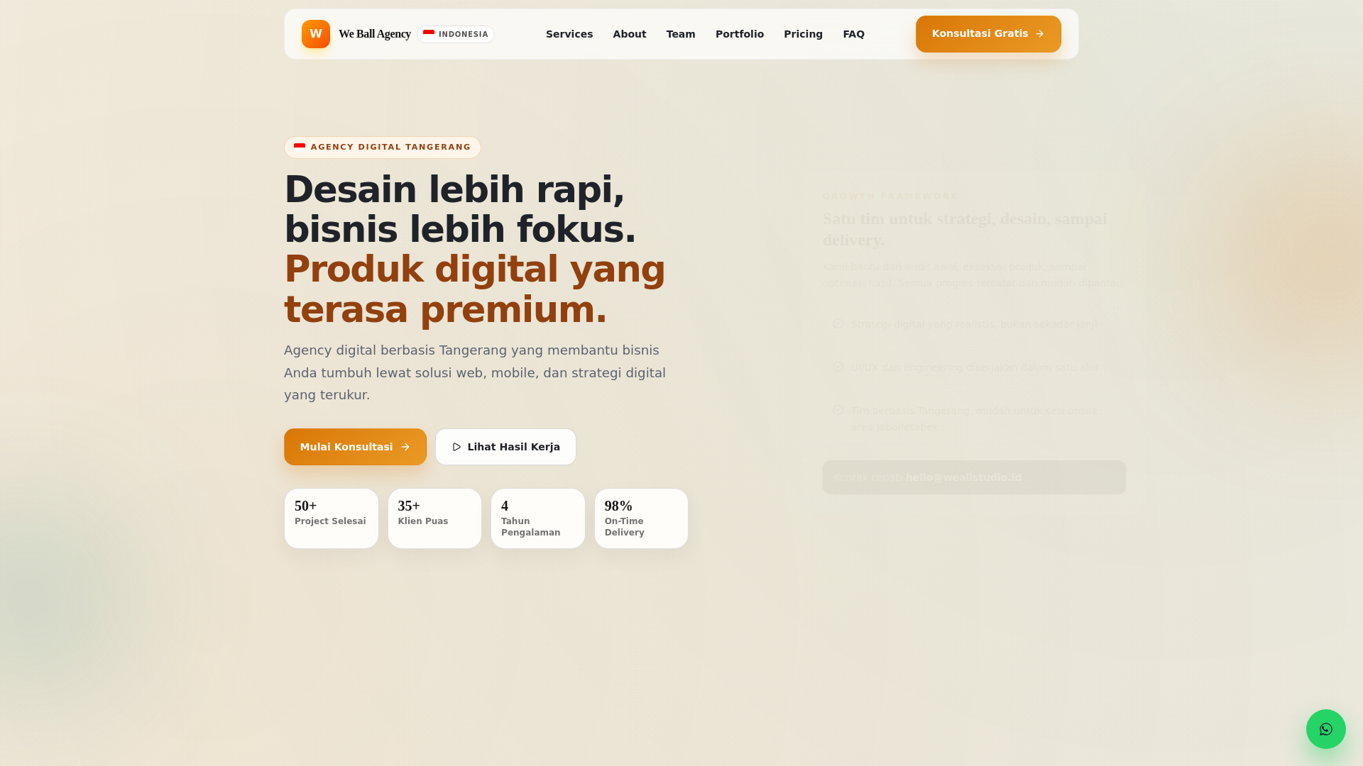 website screenshot of https://weballcreative.tech