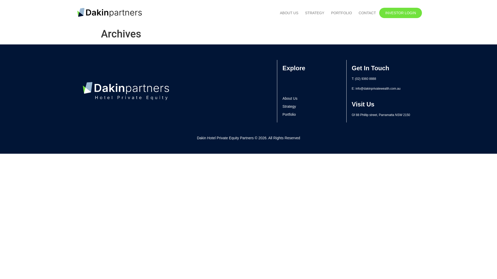 website screenshot of https://dakinhotelequitypartners.com.au