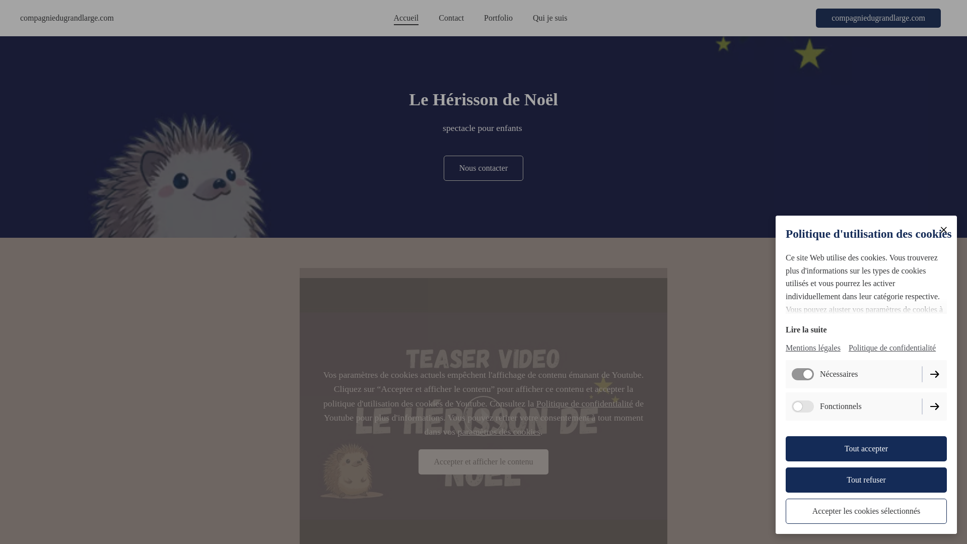 website screenshot of https://compagniedugrandlarge.fr/