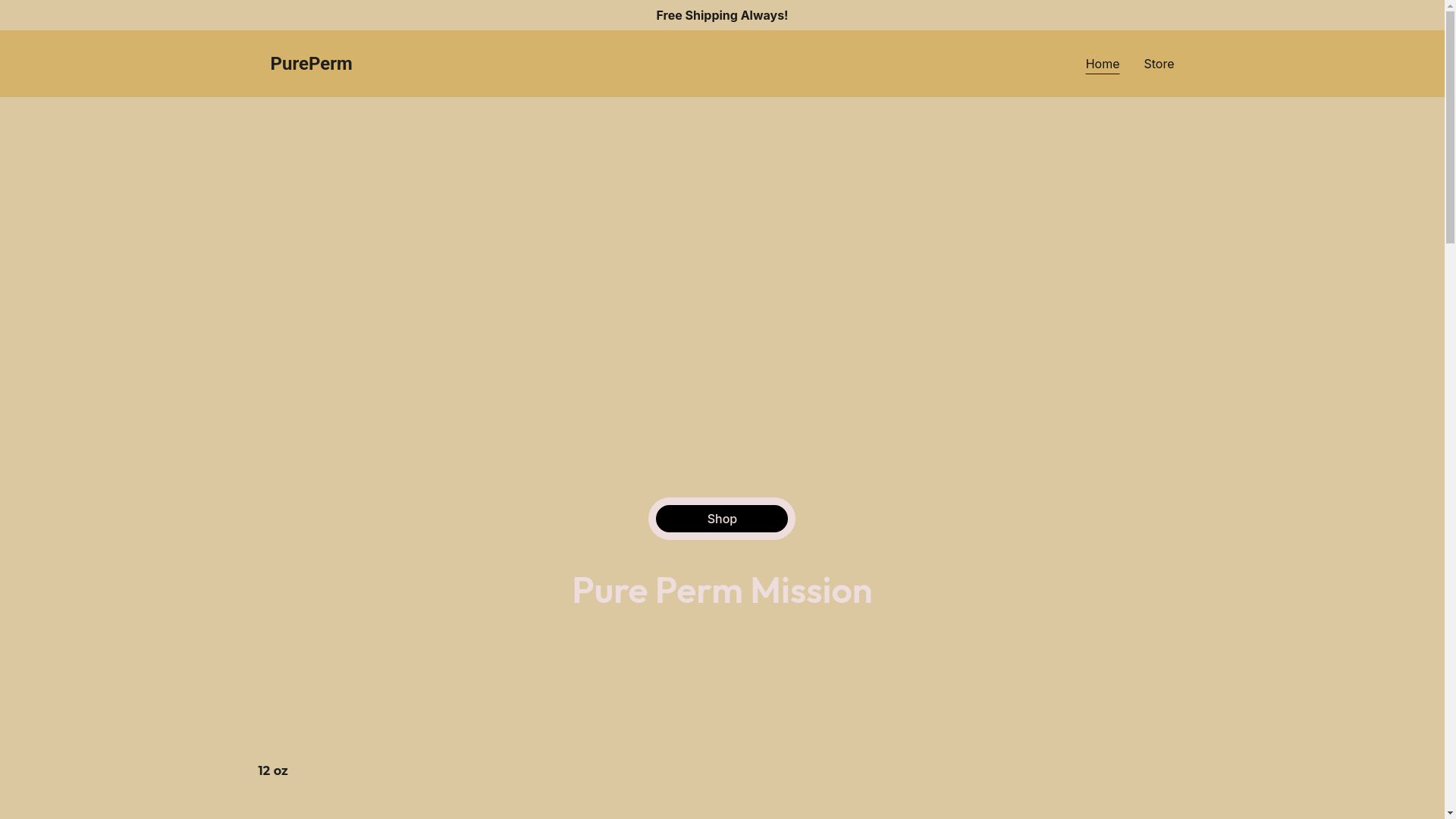 website screenshot of https://purepermhair.com/