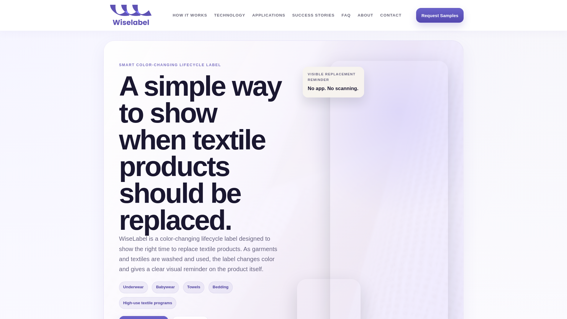 website screenshot of https://wiselabel-astro-site.pages.dev/