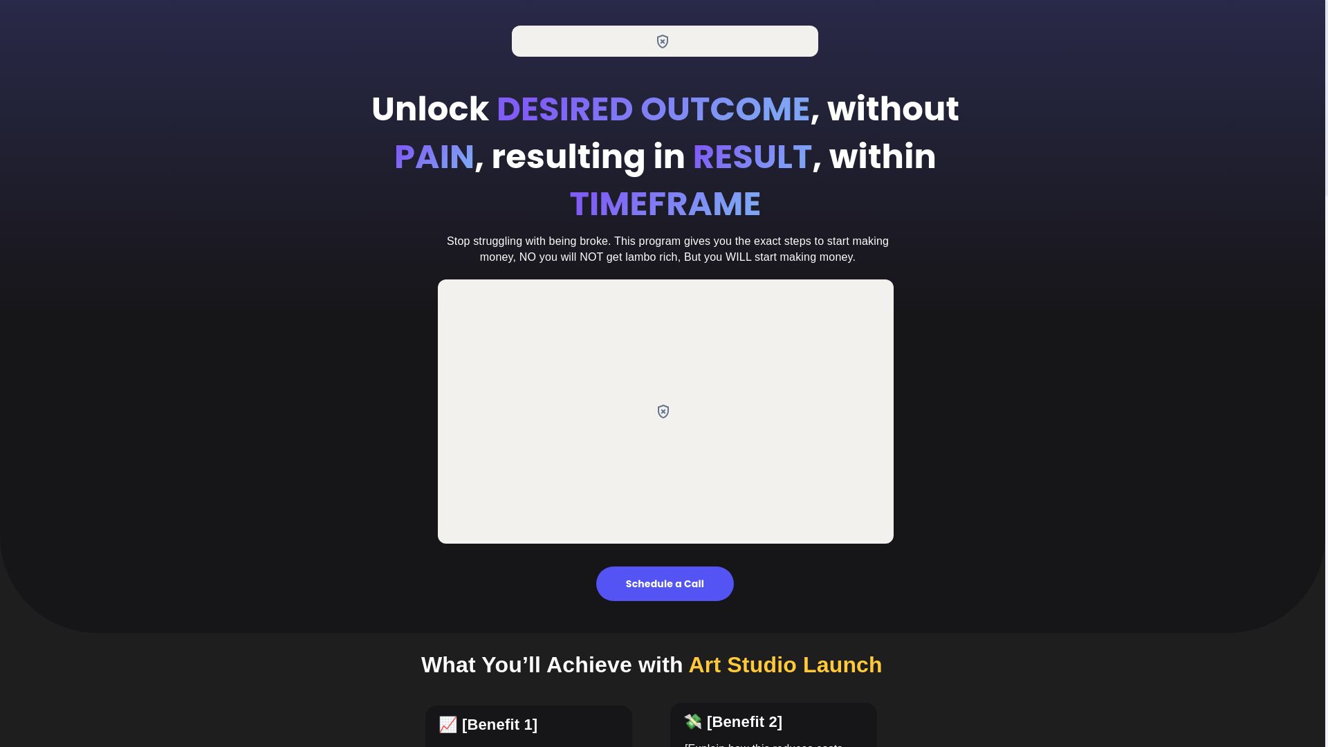 website screenshot of https://artstudiolaunch.com/