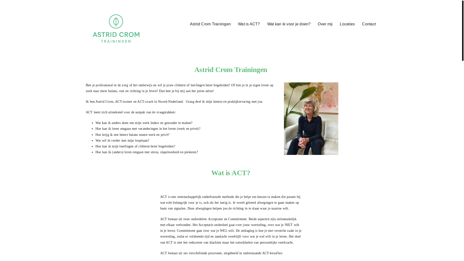 website screenshot of https://cromtrainingen.nl/