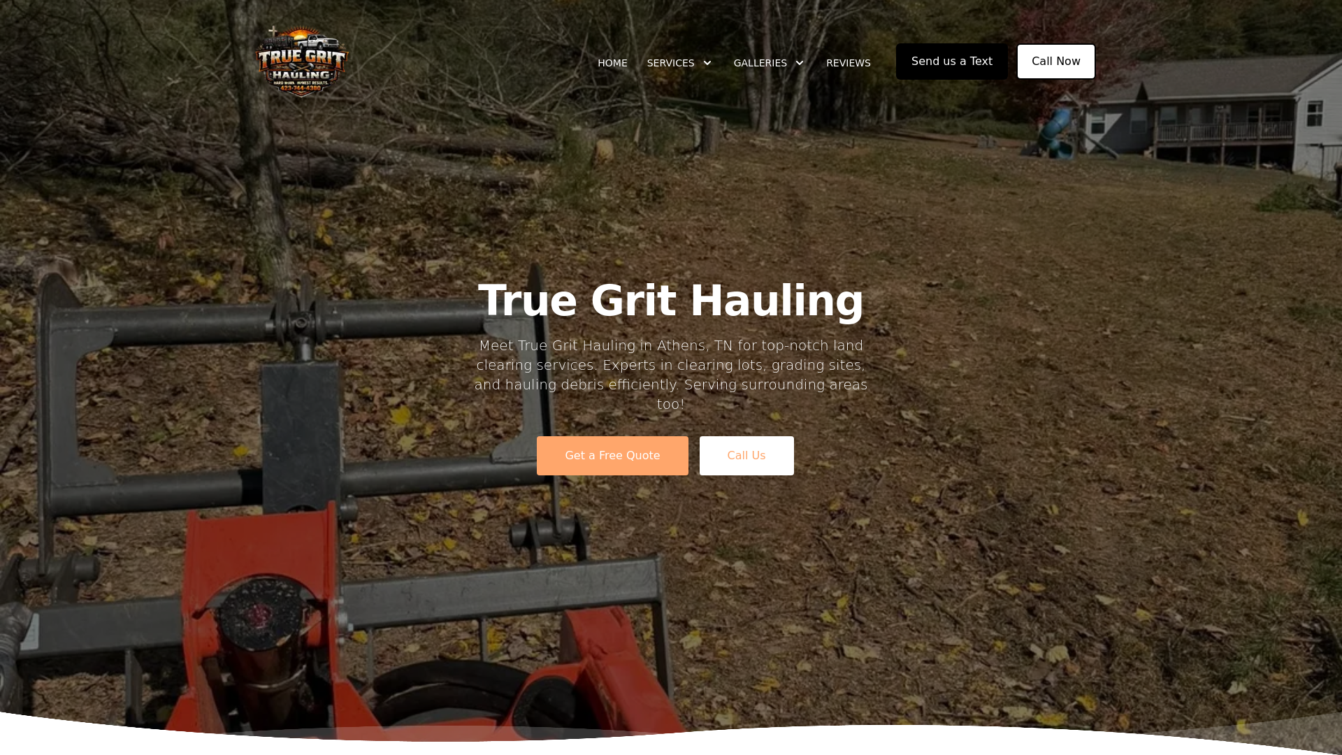 website screenshot of https://truegrithaulingtn.com/