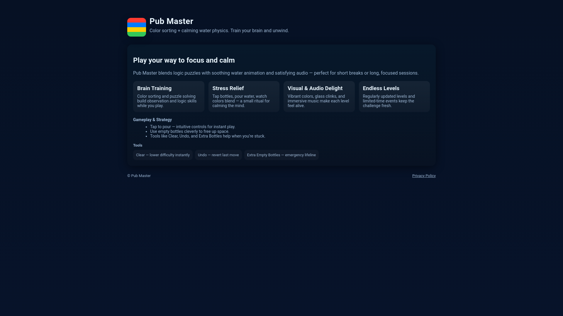 website screenshot of https://pubmastercolormix.com