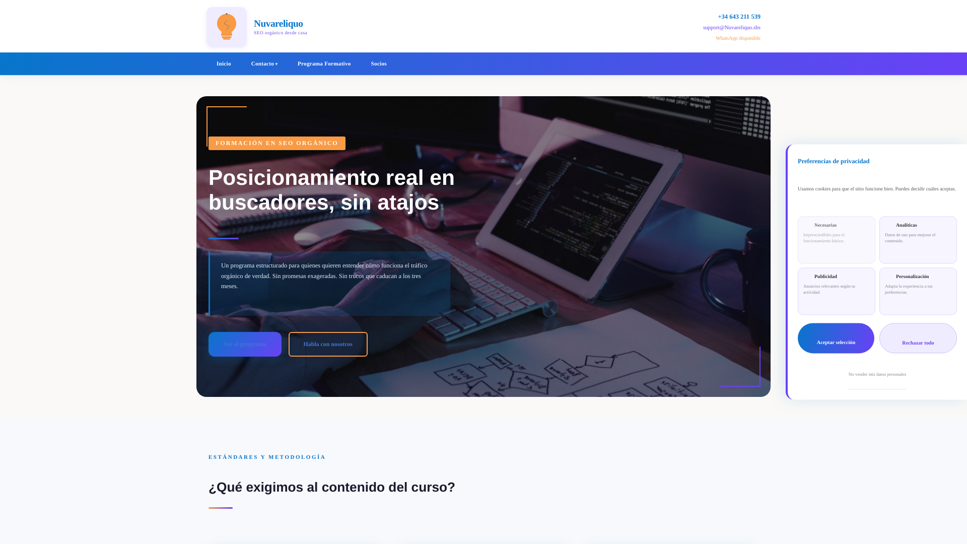 website screenshot of https://nuvareliquo.sbs/