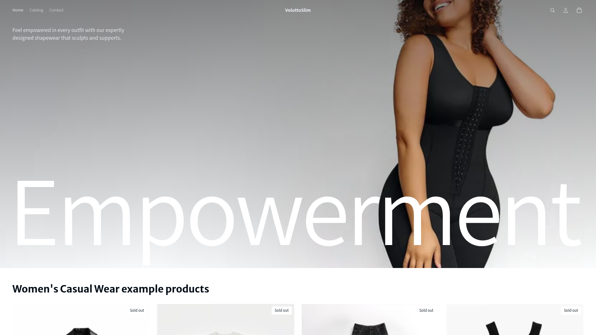 website screenshot of https://voluttoslim.com/