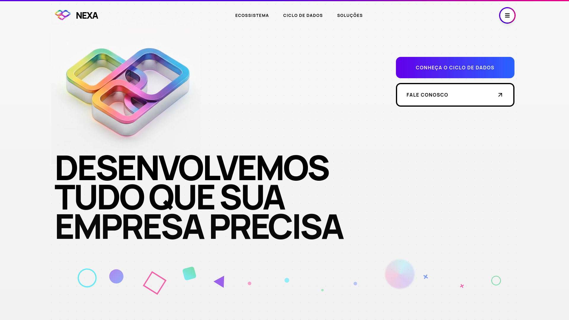 website screenshot of https://nexasolucoes.net/