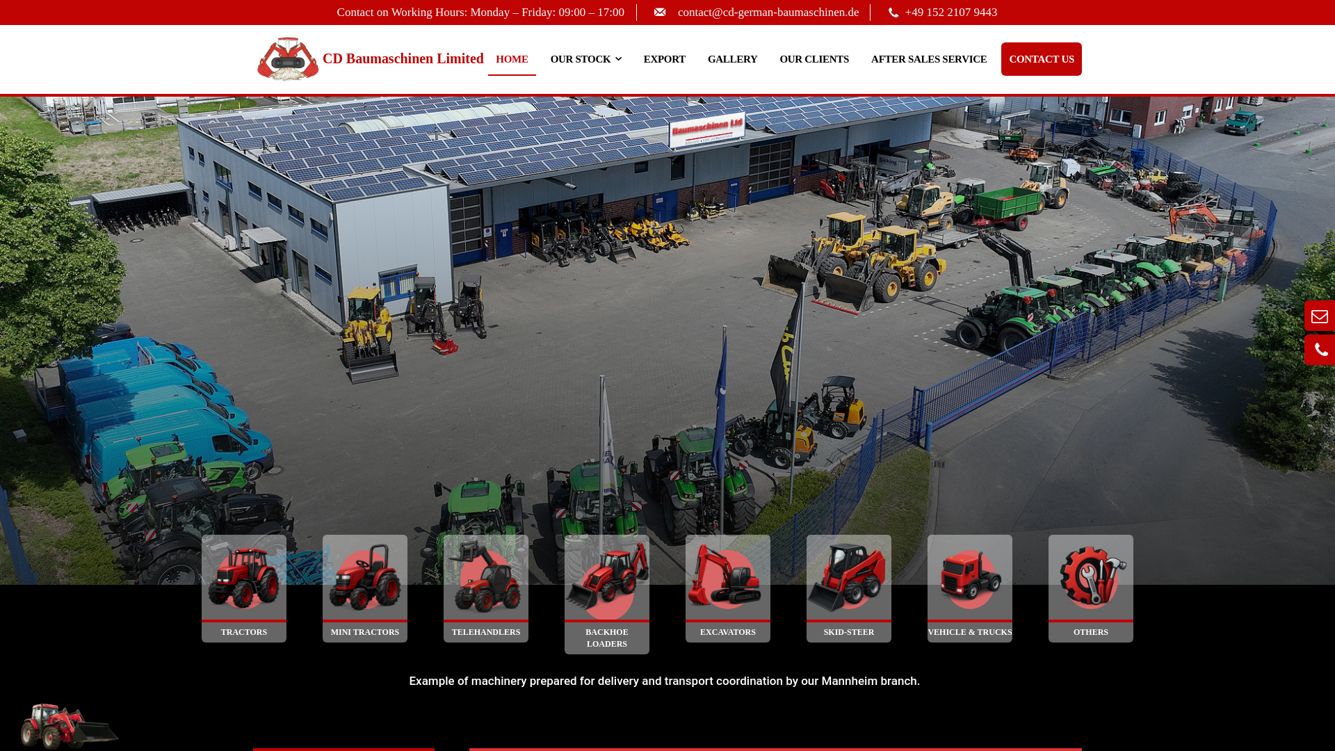 website screenshot of https://cd-german-baumaschinen.de/