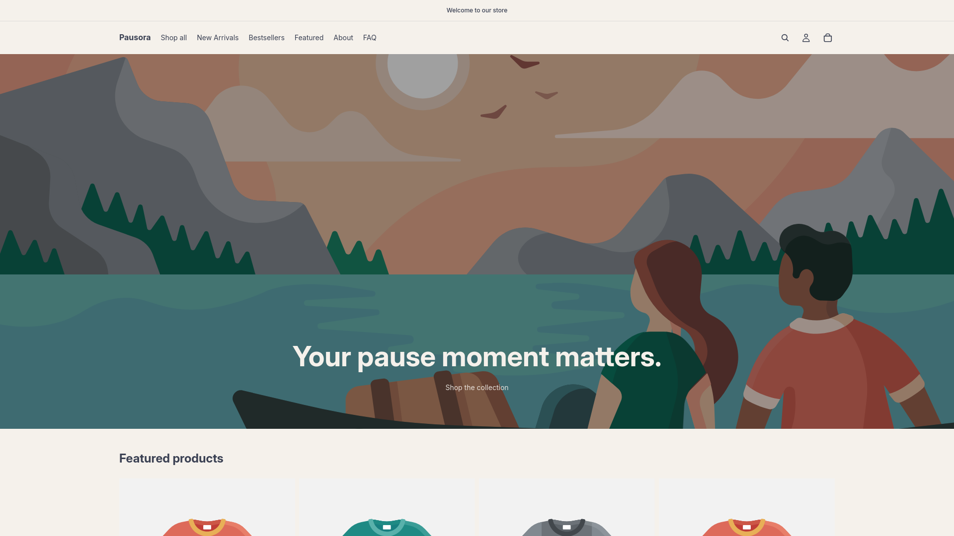 website screenshot of https://pausora.com/