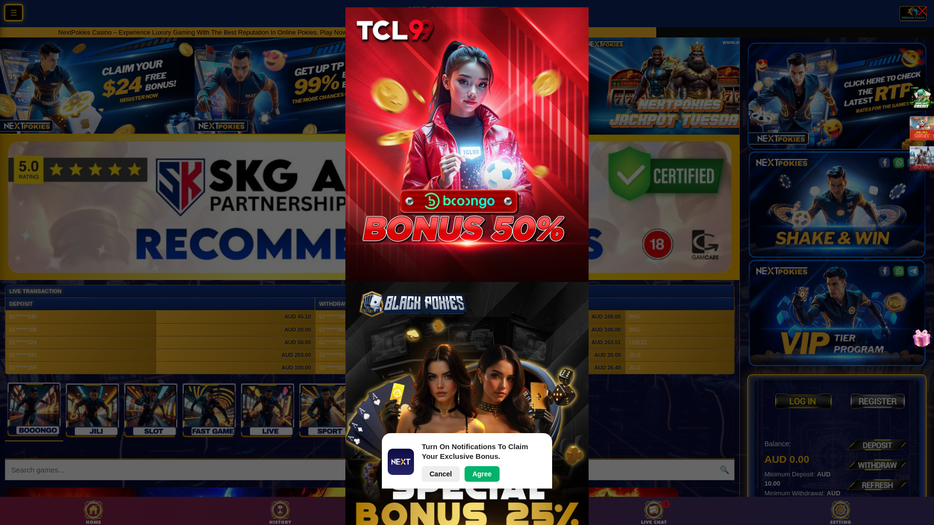 website screenshot of https://nextpokies.xyz/