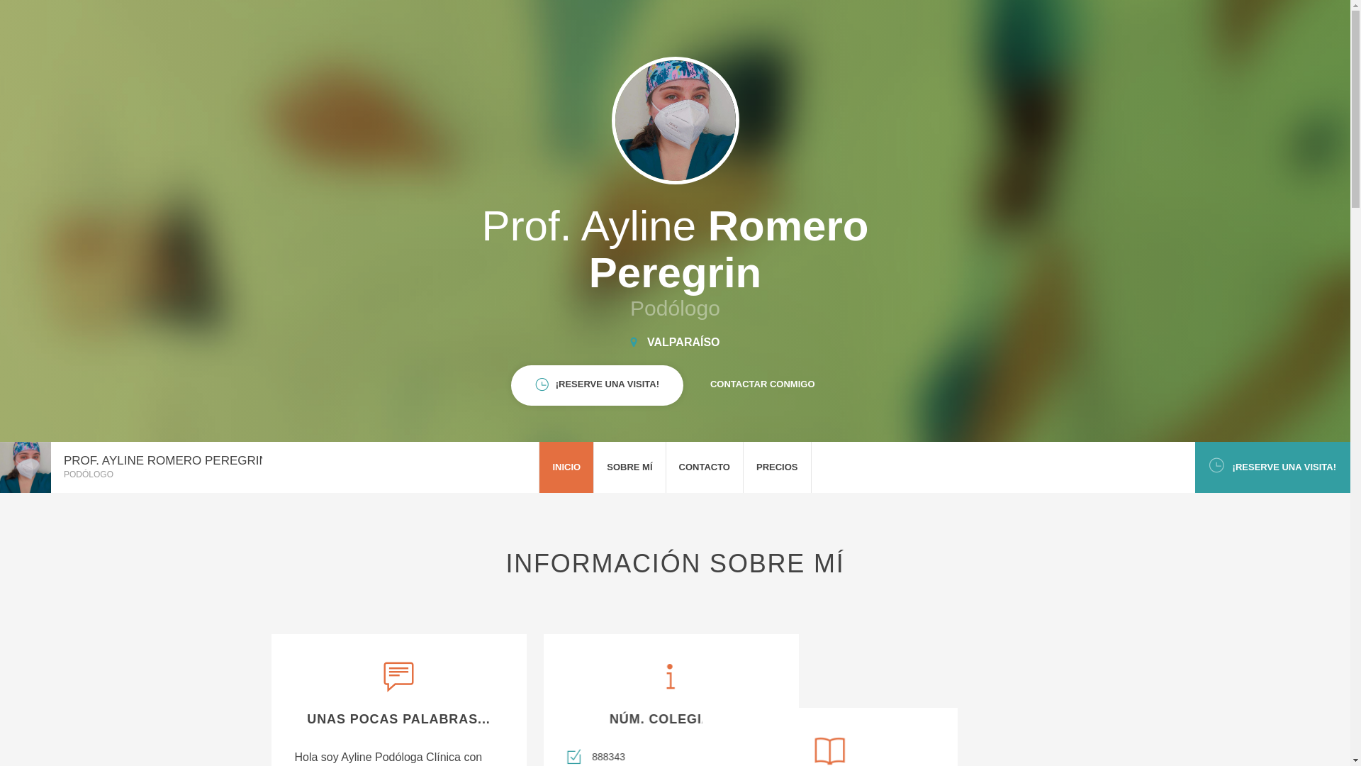 website screenshot of https://podologiaclinicaaylineromero.com/