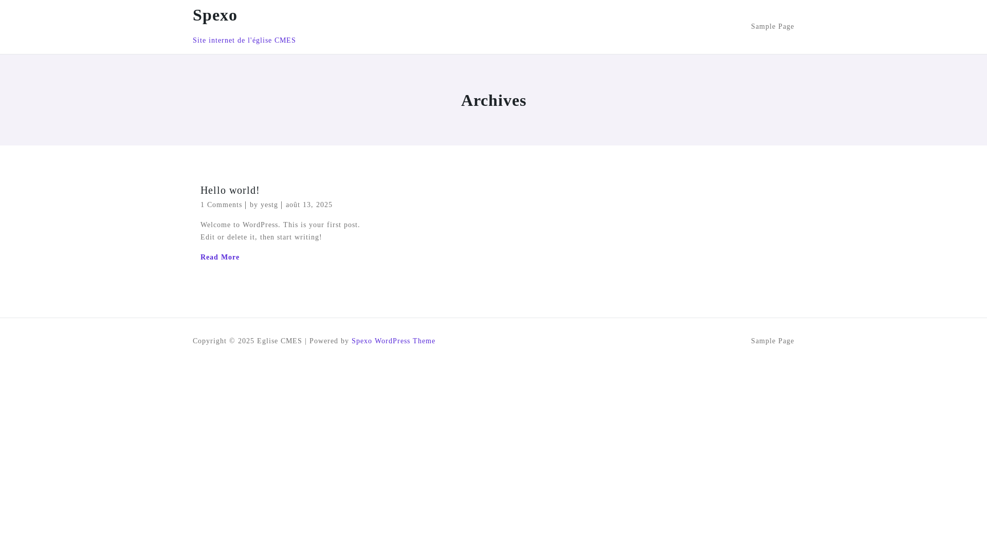 website screenshot of https://eglisecmes.fr/