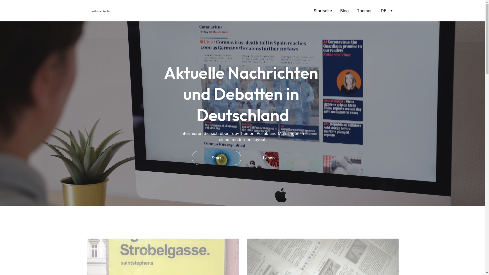 website screenshot of https://politischerkontext.info/