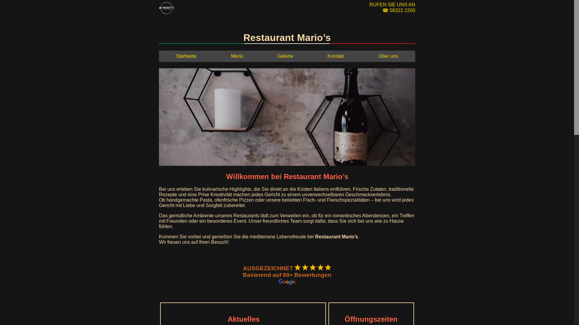 website screenshot of https://restaurant-mario-s.pages.dev/