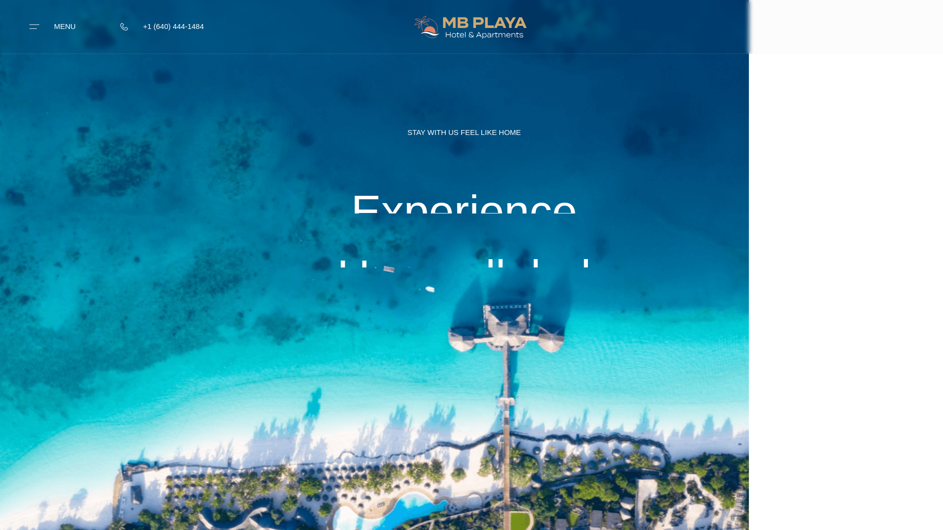 website screenshot of https://mbplayahotels.com