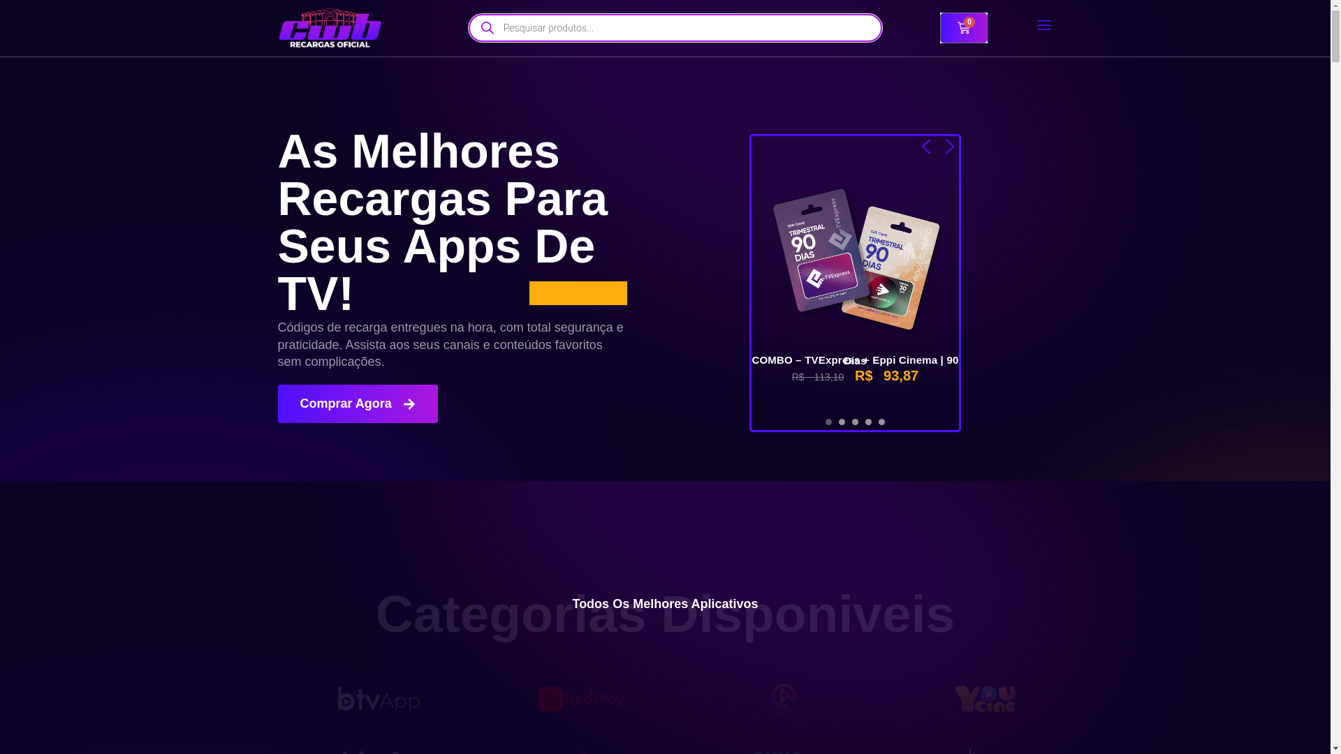 website screenshot of https://cwbrecargaoficial.com/