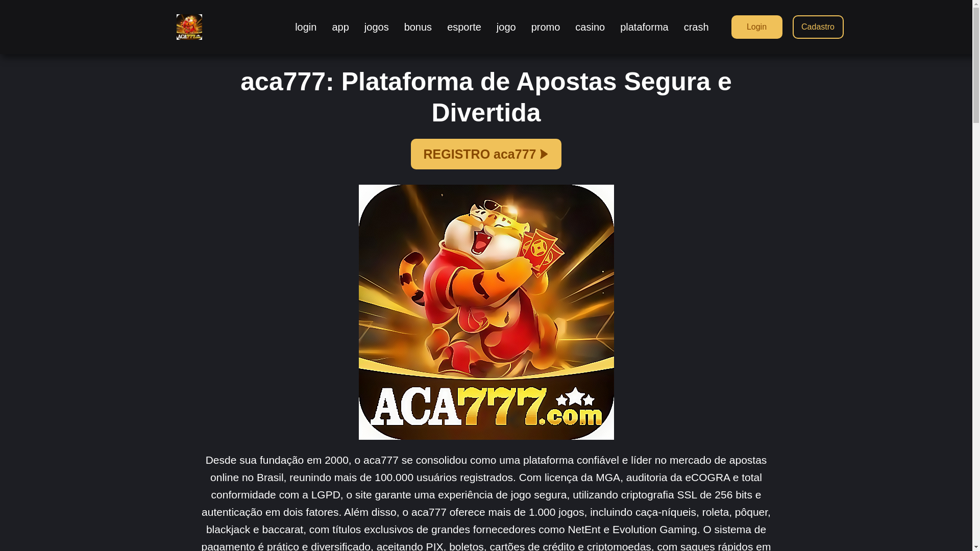 website screenshot of https://aca777-app.com/