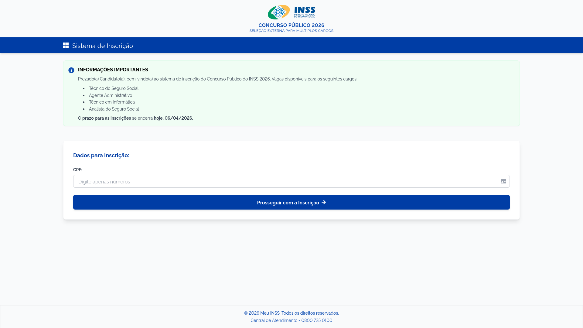 website screenshot of https://acesse-concurso.sbs