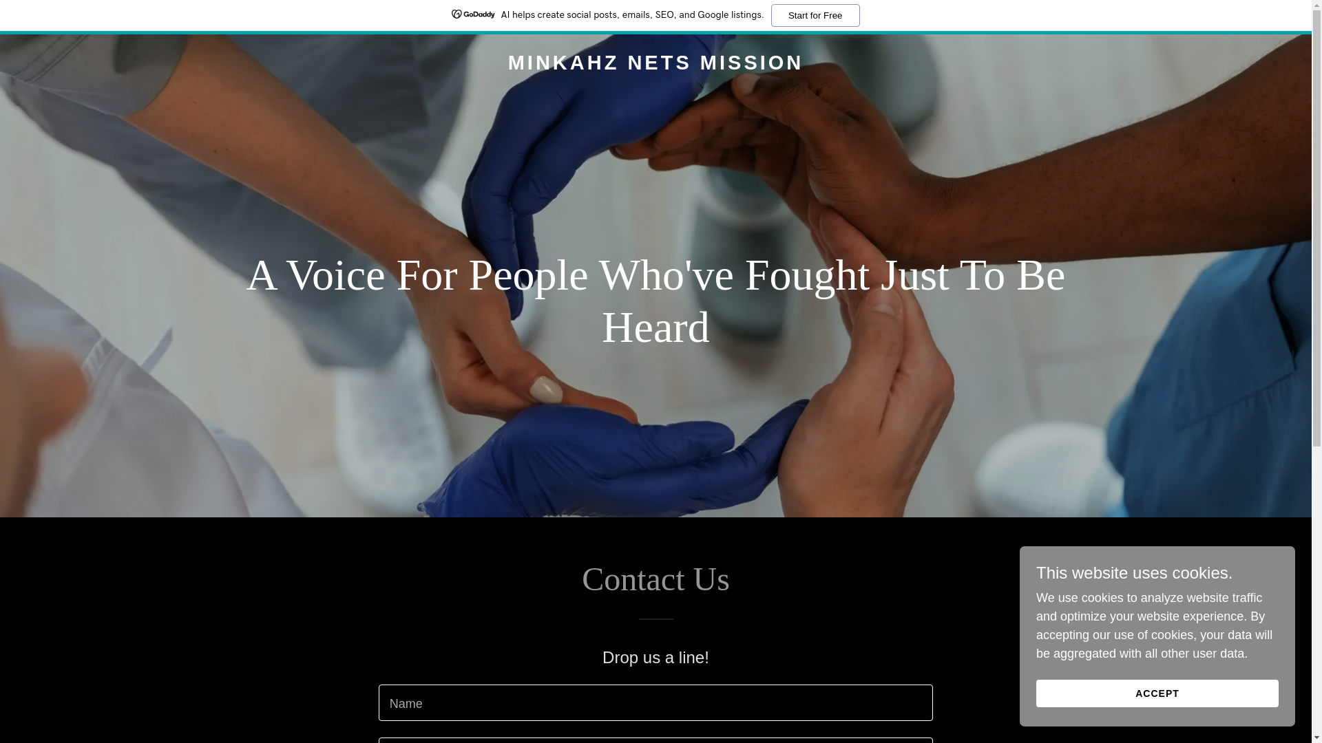 website screenshot of https://minkahznetsmission.org/
