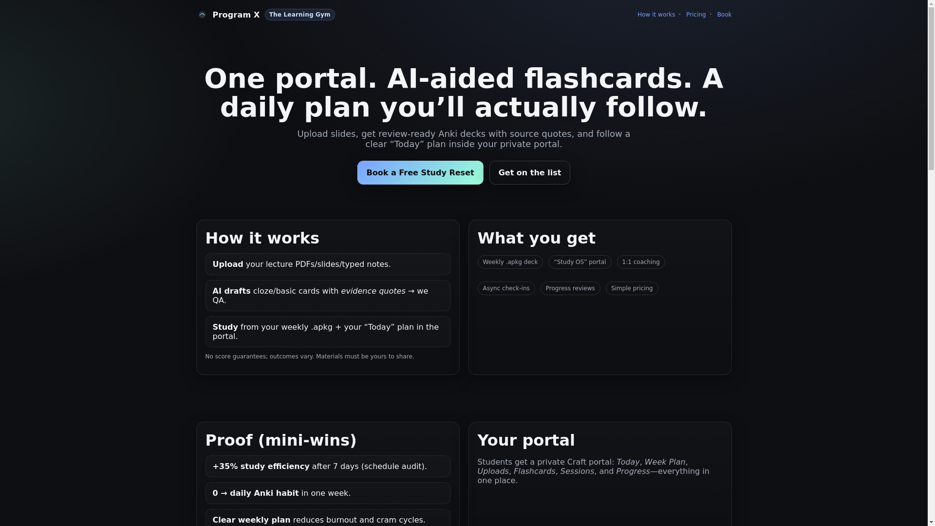 website screenshot of https://tutoringproject.pages.dev/