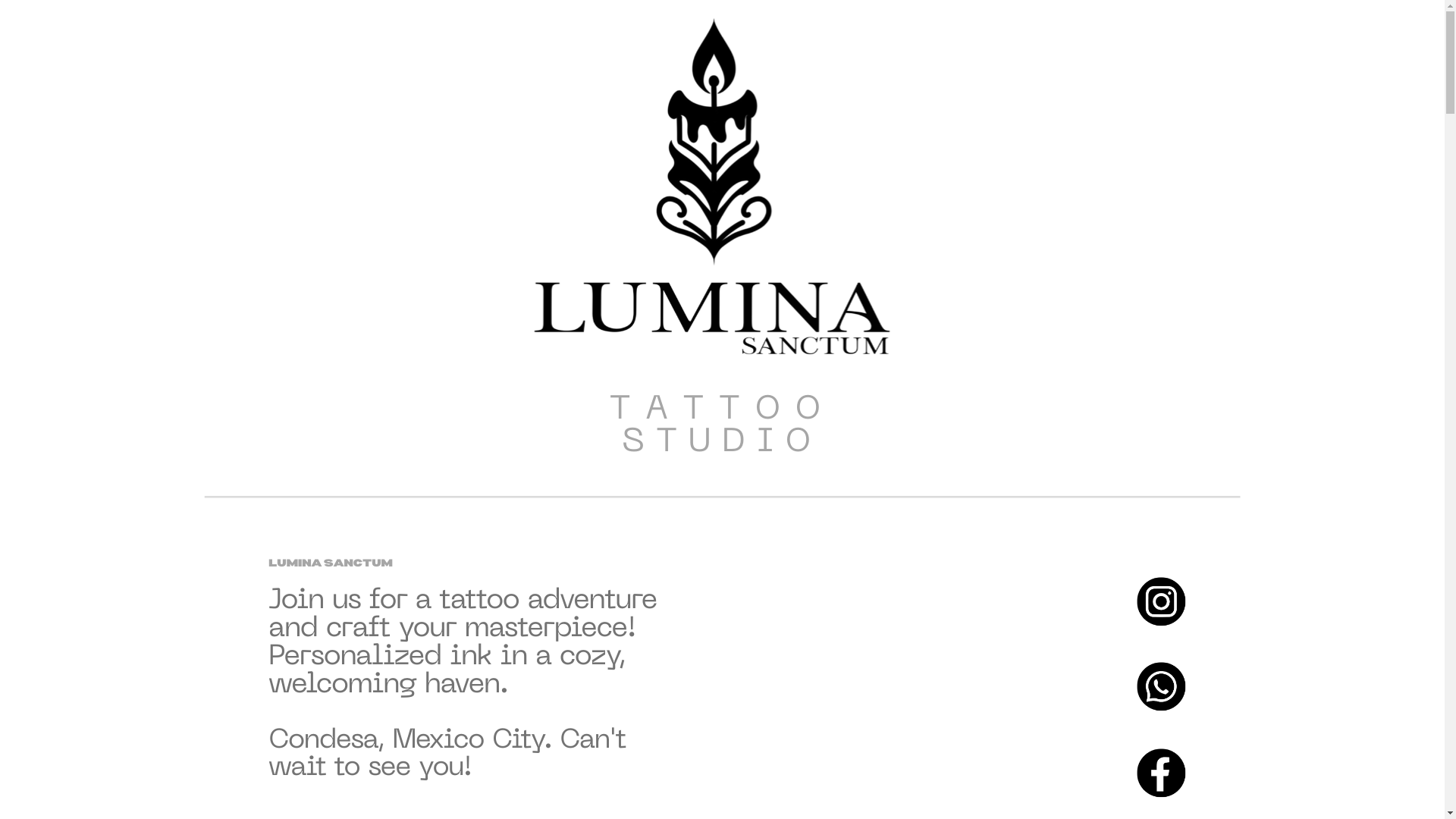 website screenshot of https://luminasanctum.com/