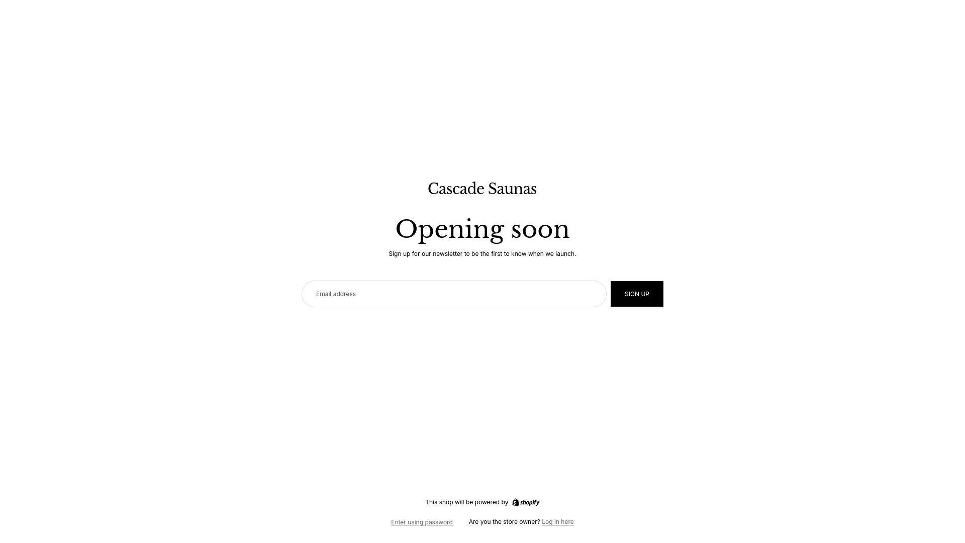 website screenshot of https://cascadesaunas.com/