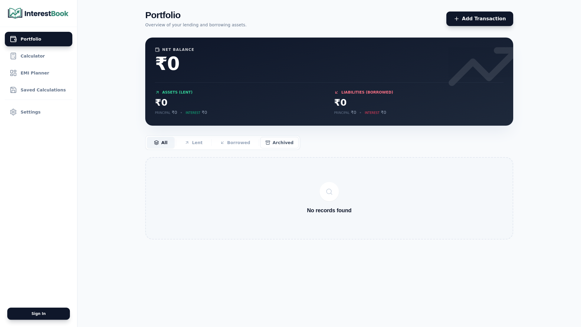 website screenshot of https://interestbook.pages.dev/
