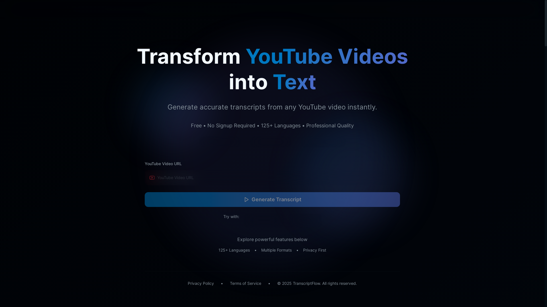 website screenshot of https://transcriptflow-frontend.pages.dev/