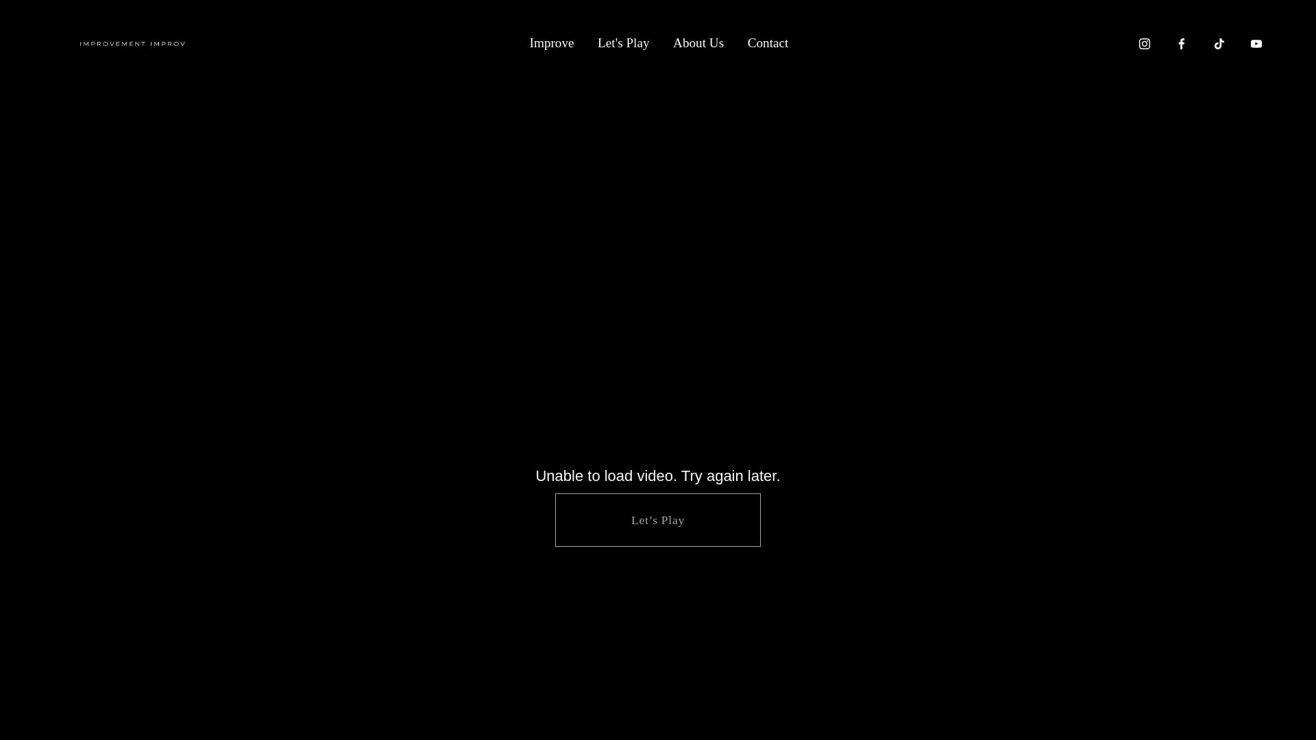 website screenshot of https://improvementimprov.com