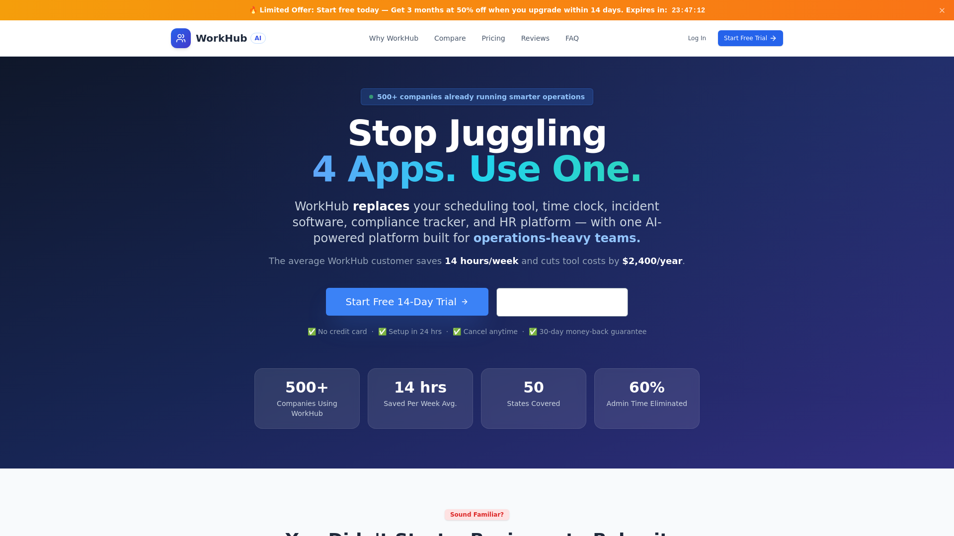 website screenshot of https://workhub-ai.app/