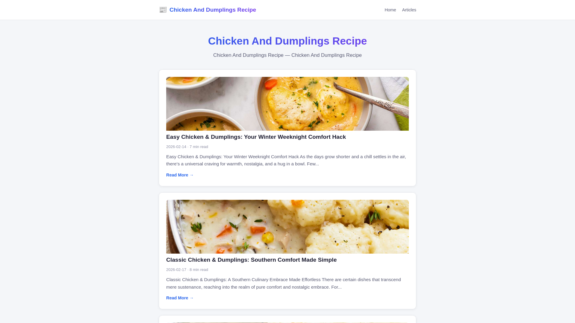 website screenshot of https://chicken-and-dumplings-recipe.pages.dev/