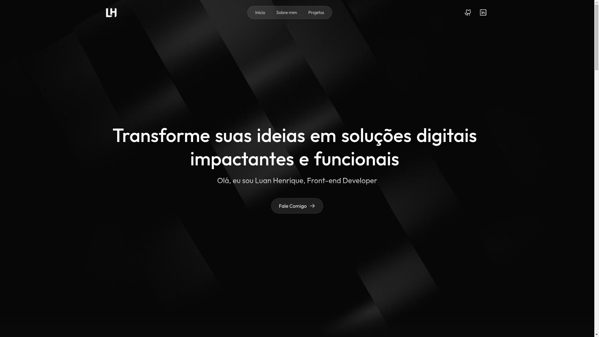 website screenshot of https://euluanhenrique.com.br/