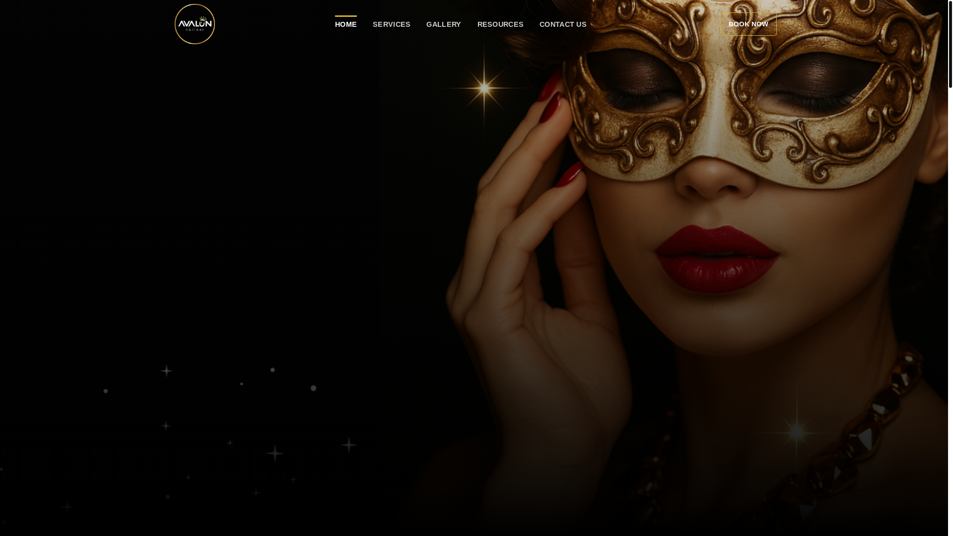 website screenshot of https://avalonnailbars.com/