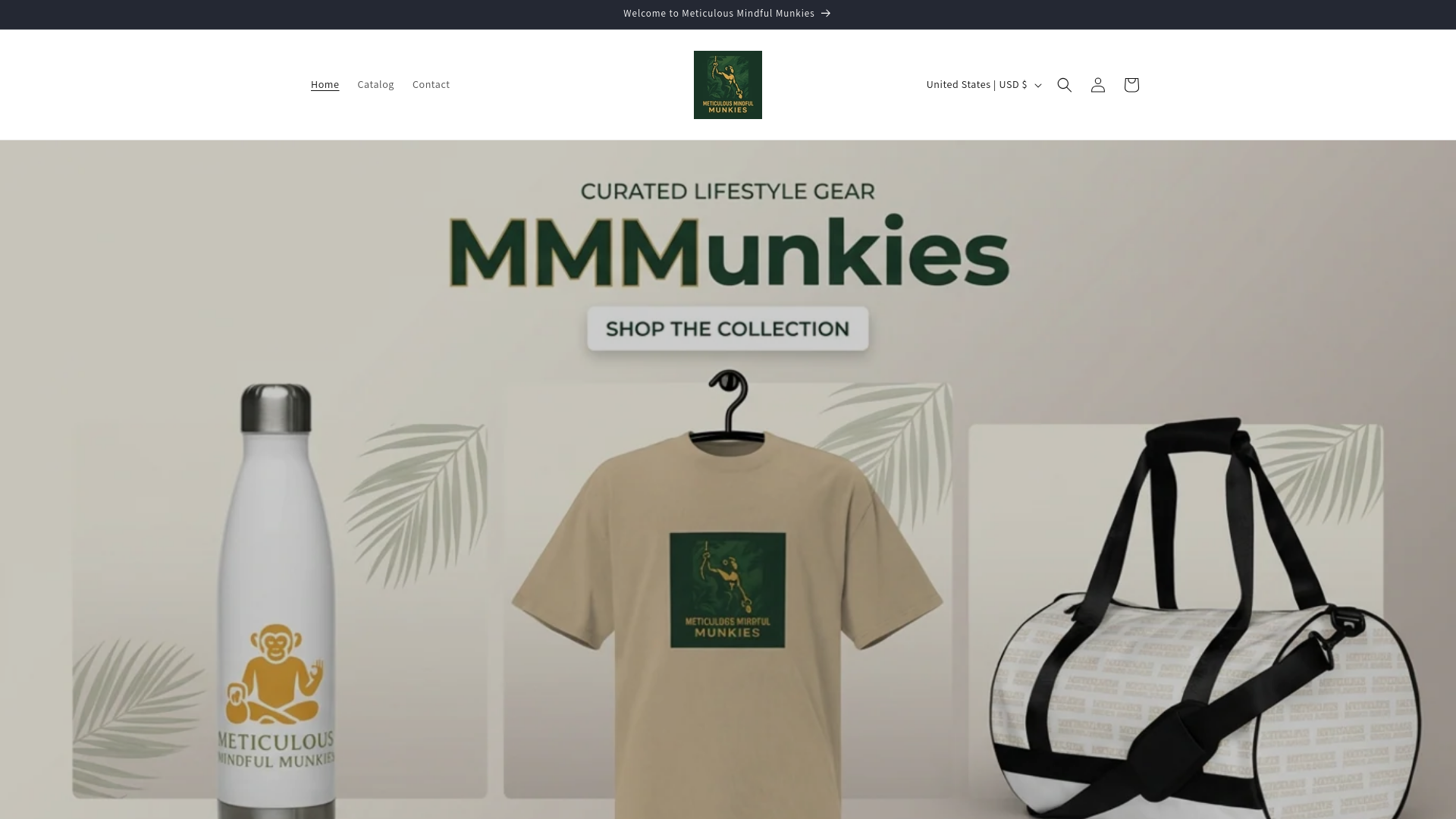 website screenshot of https://meticulousmindfulmunkies.com/