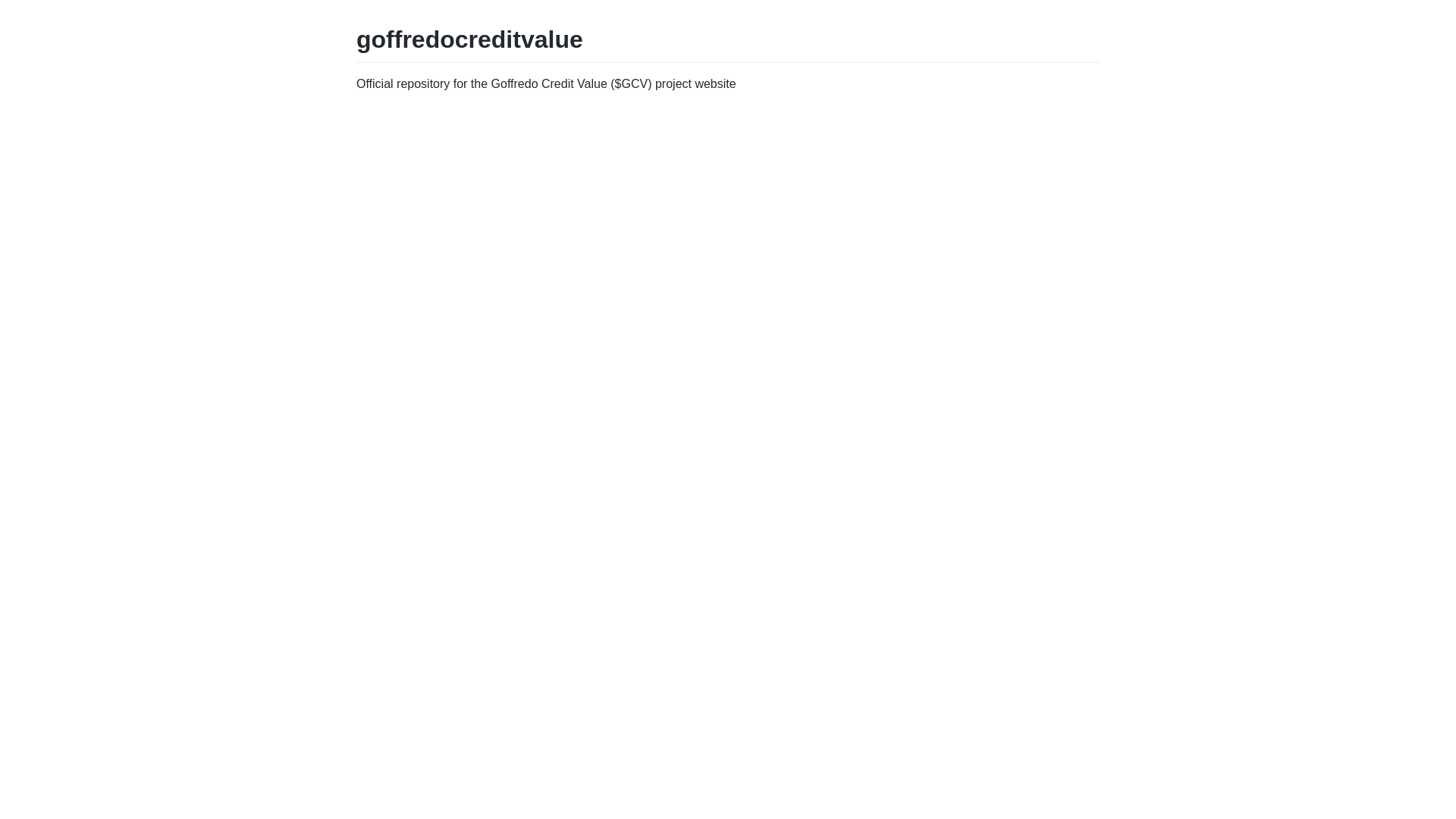 website screenshot of https://goffredocreditvalue.biz/