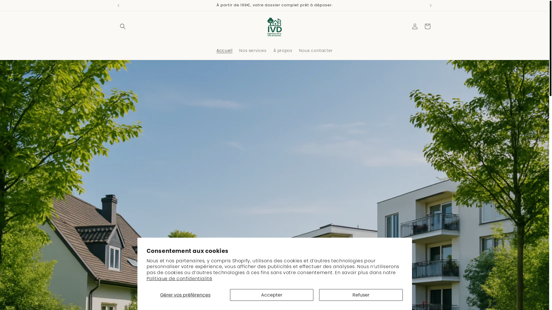 website screenshot of https://ivd-urbanisme.fr/