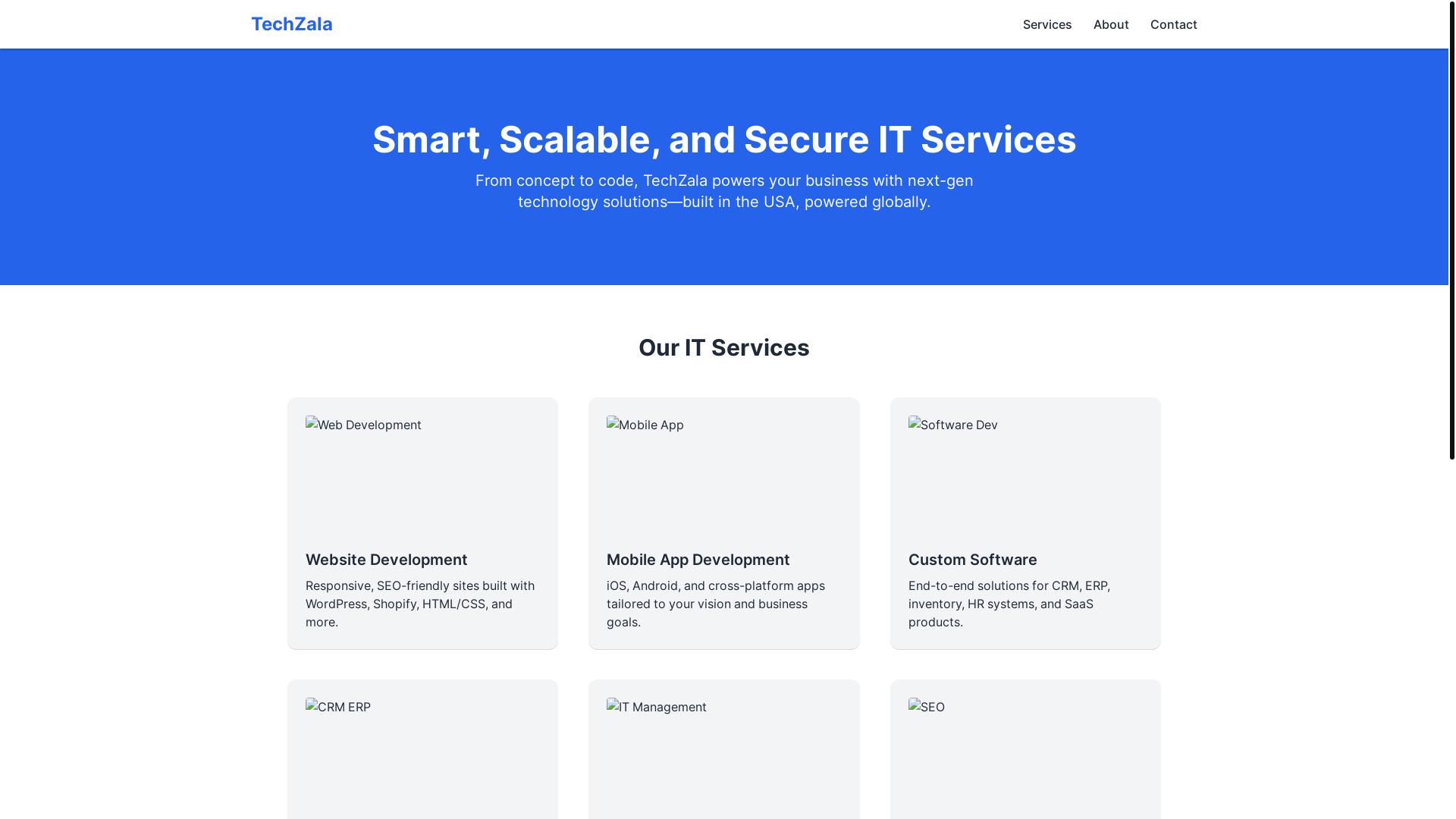 website screenshot of https://techzala-website.pages.dev/