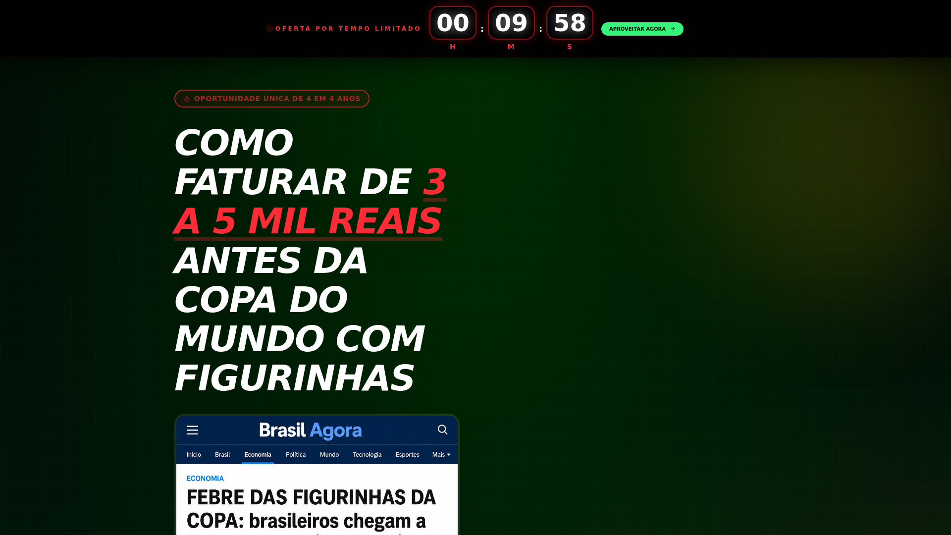website screenshot of https://projetocopamilionaria.online/