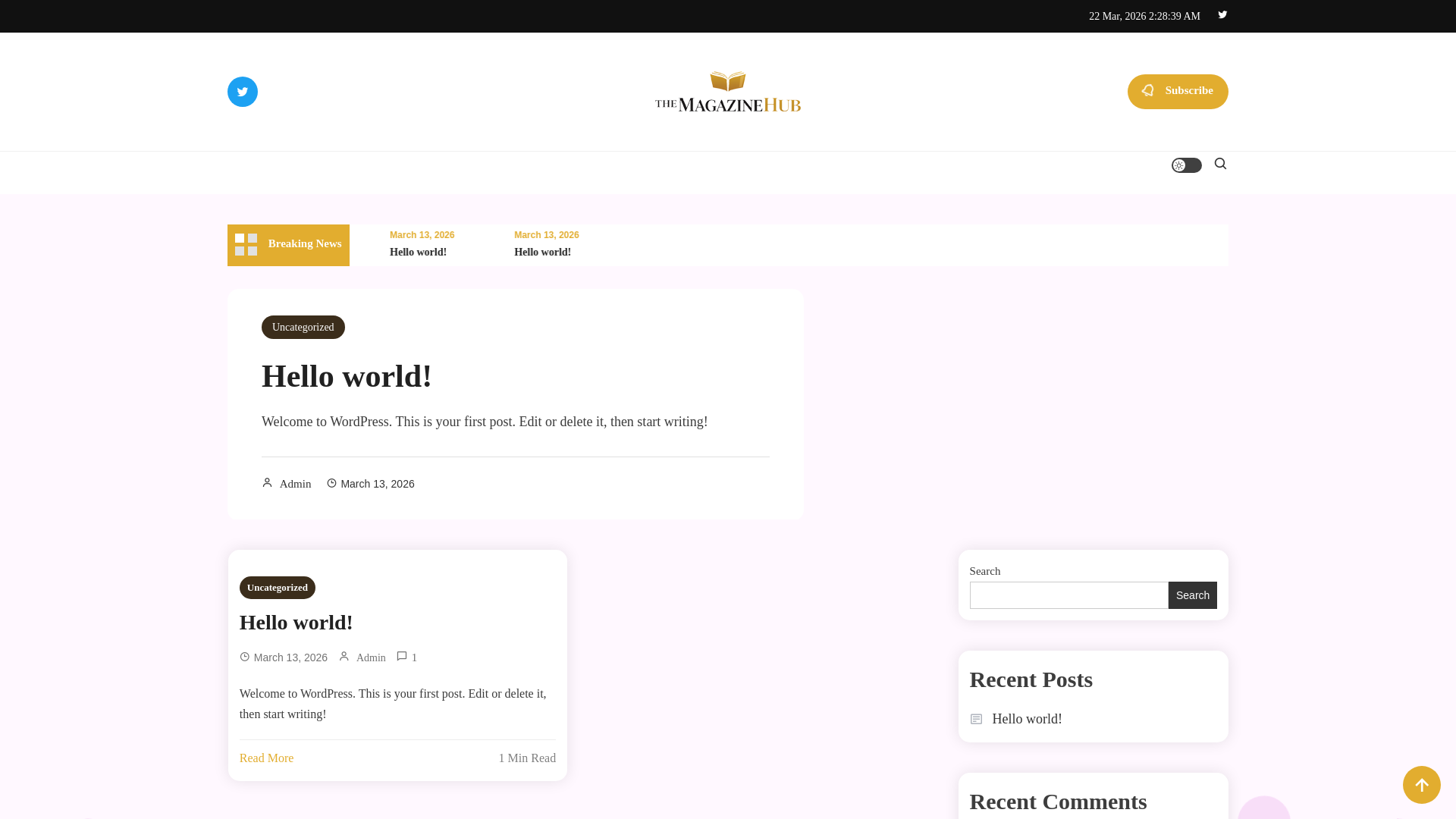 website screenshot of https://themagazinehub.co.uk/
