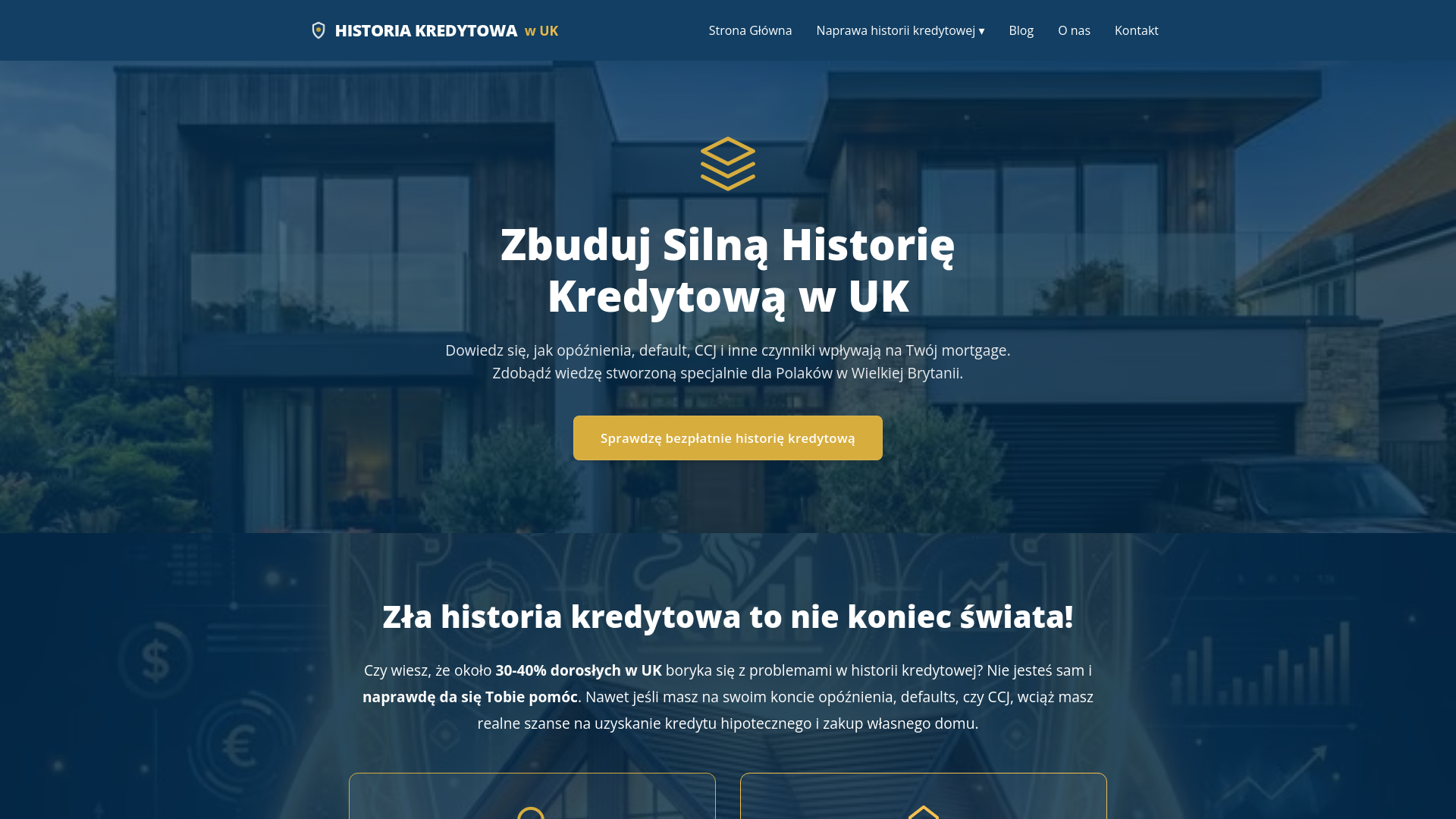 website screenshot of https://historiakredytowa.uk