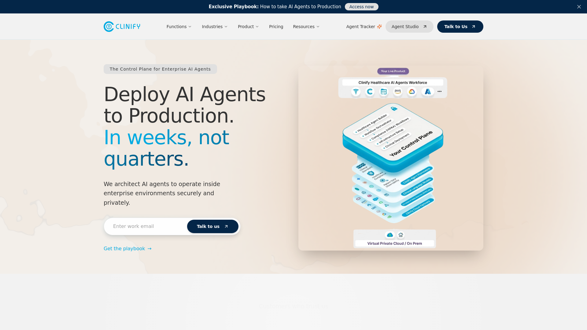 website screenshot of https://clinify-lyzr.pages.dev/