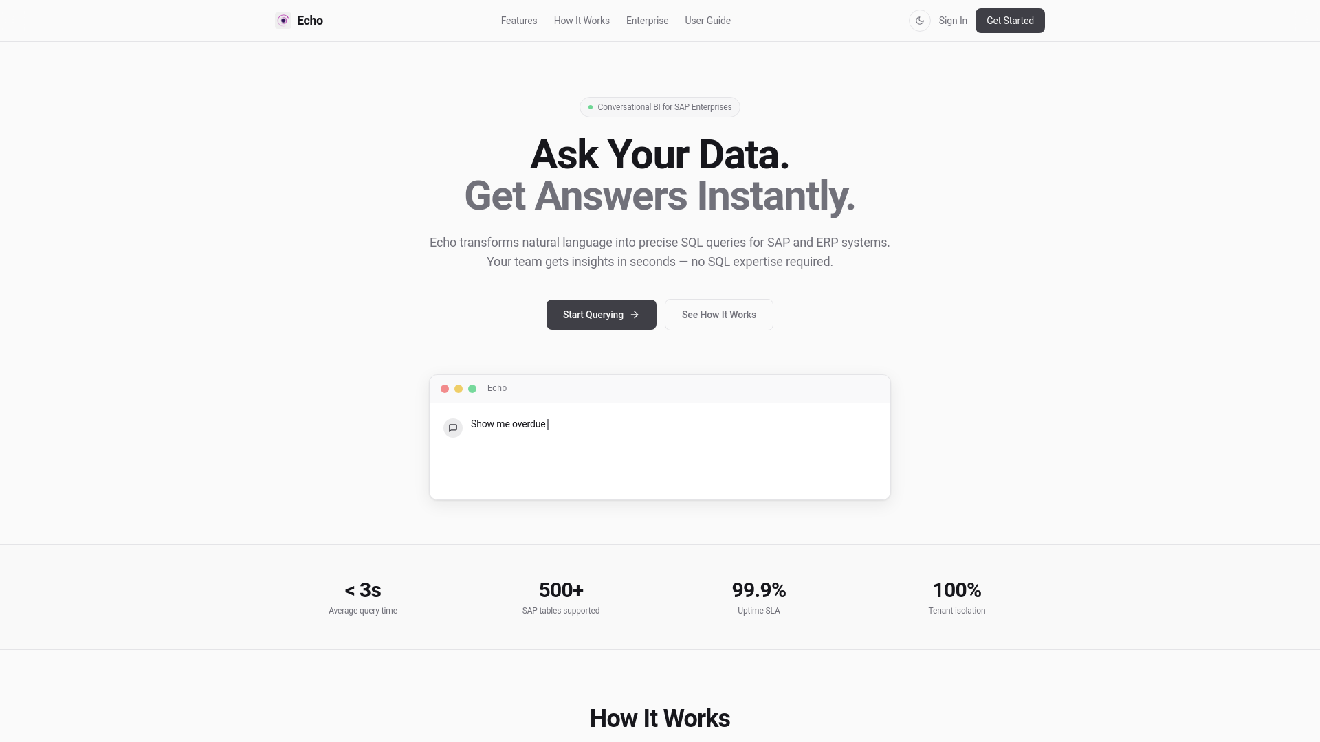website screenshot of https://axecho.ai