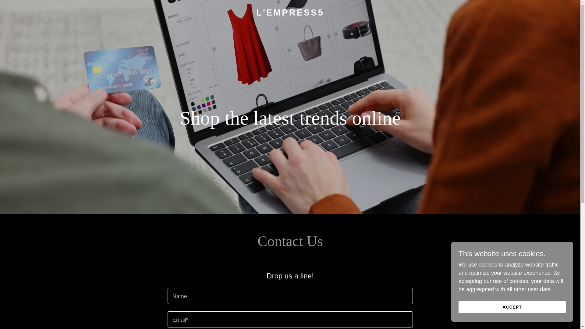 website screenshot of https://lempressfive.shop/