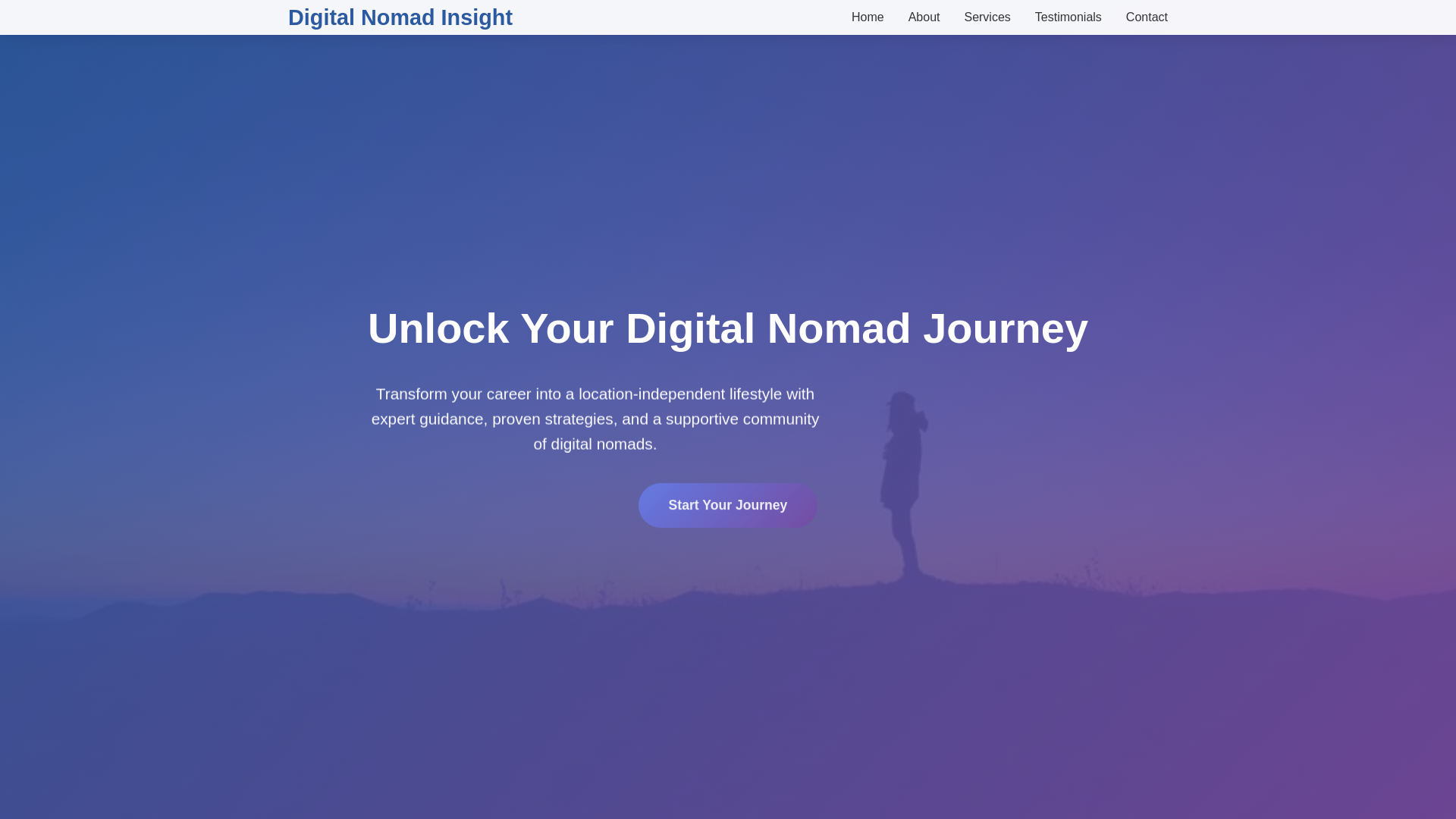 website screenshot of https://digitalnomadinsight.cyou/