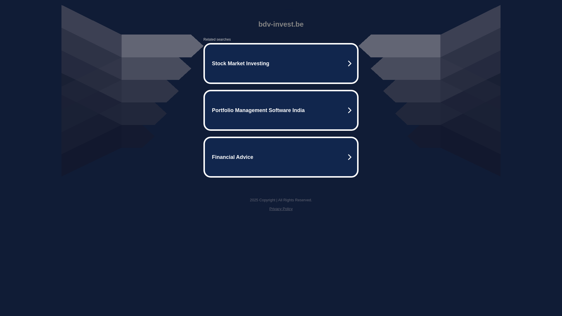 website screenshot of https://bdv-invest.be/