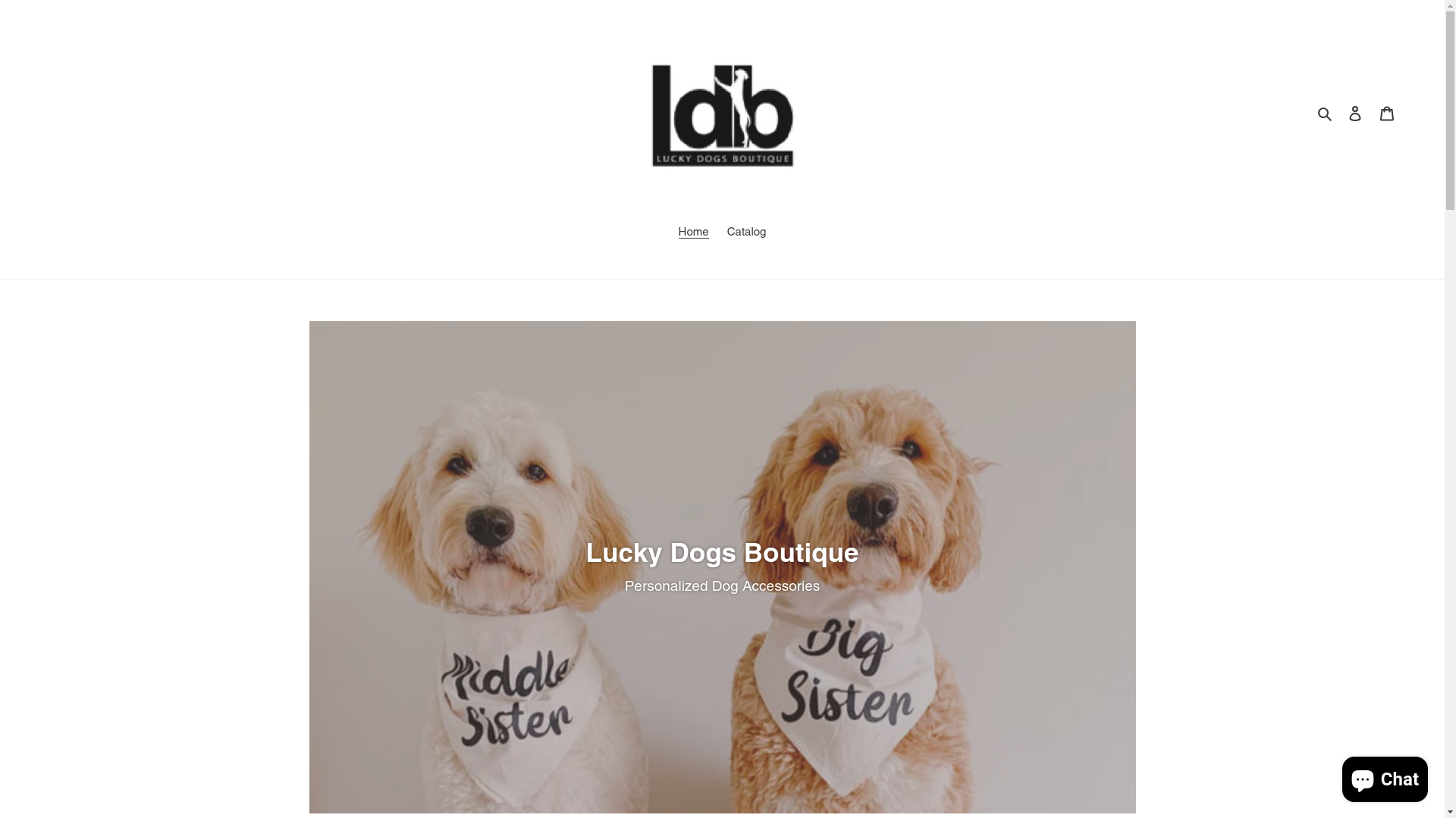 website screenshot of https://luckydogsboutique.org/