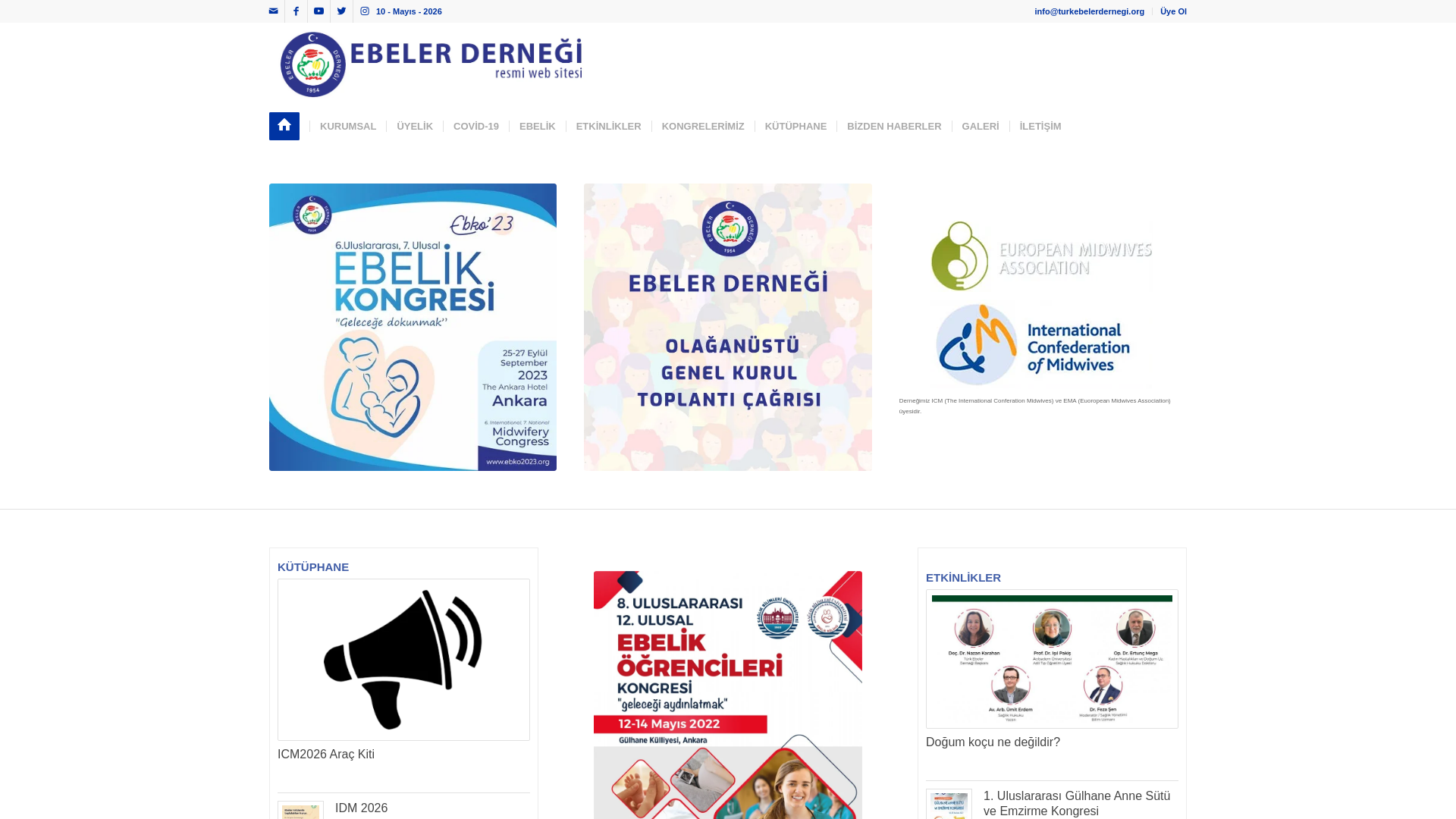 website screenshot of https://www.turkebelerdernegi.org