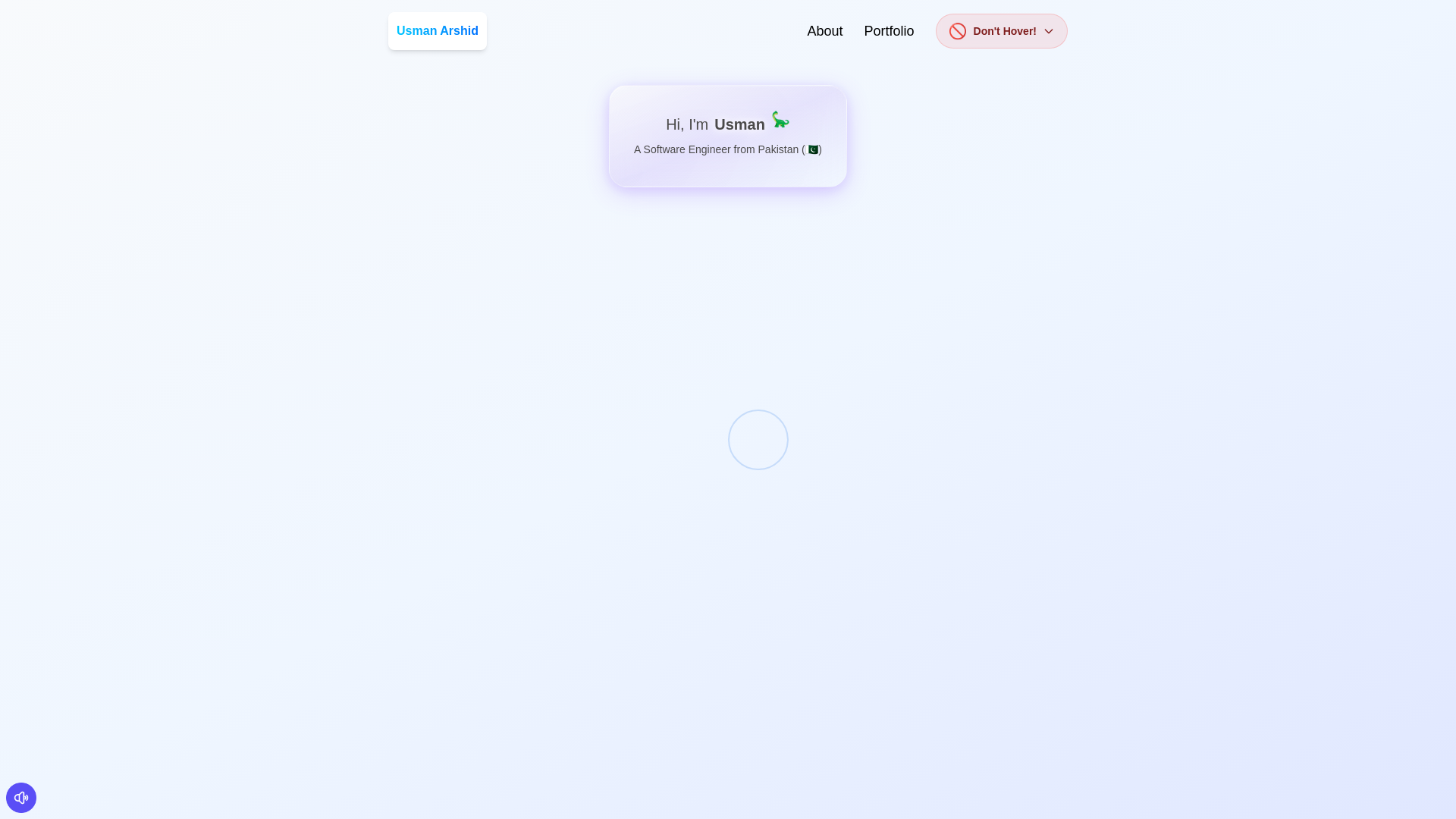 website screenshot of https://usmanarshid.dev/